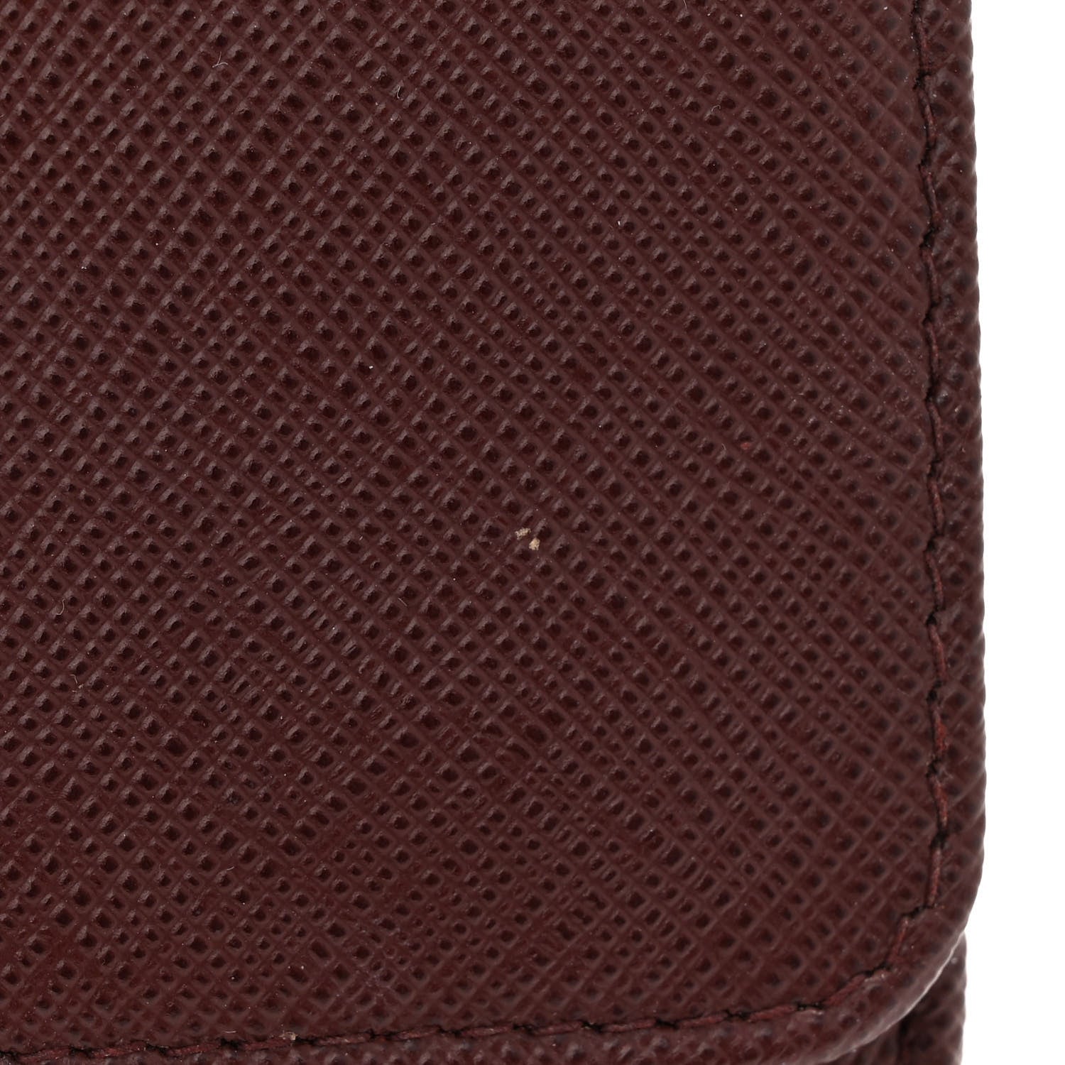 Prada Saffiano Metal Large Chain Wallet Granato 11 of 11