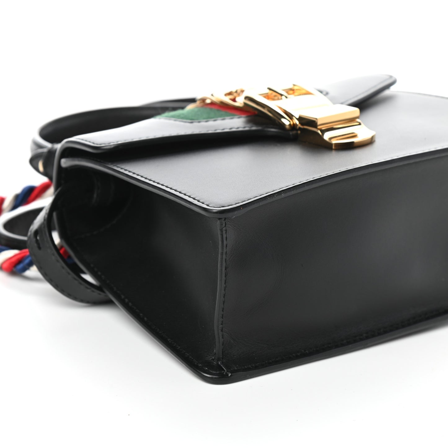 Calfskin Mini Sylvie Top Handle Bag Black