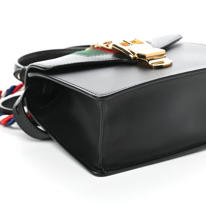 Gucci Calfskin Mini Sylvie Top Handle Bag Black 7 of 8