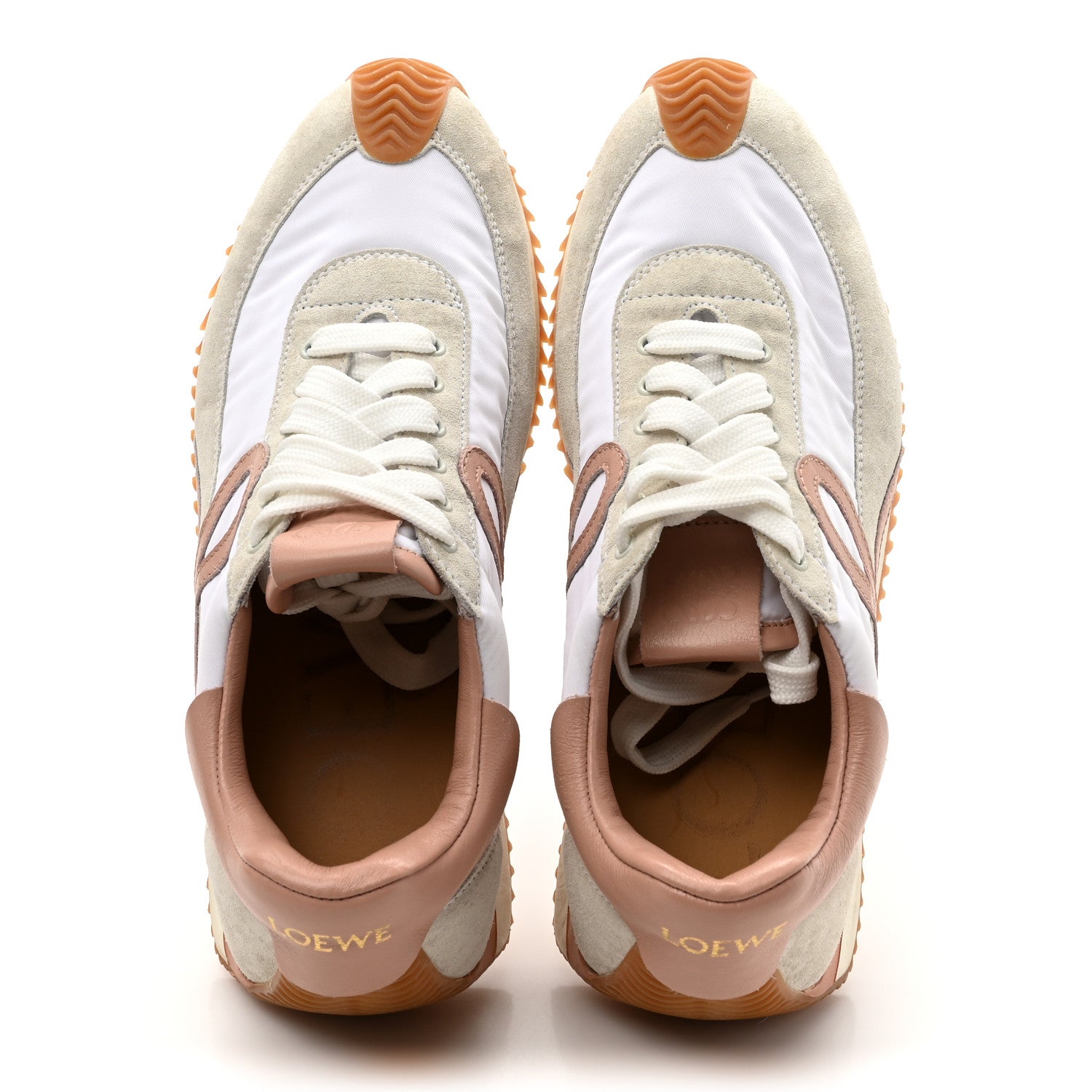 Loewe Nylon Suede Flow Runner Sneakers 38 White Powder 2 of 11