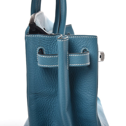 Hermes Taurillon Clemence Birkin 40 Blue Jean 9 of 28