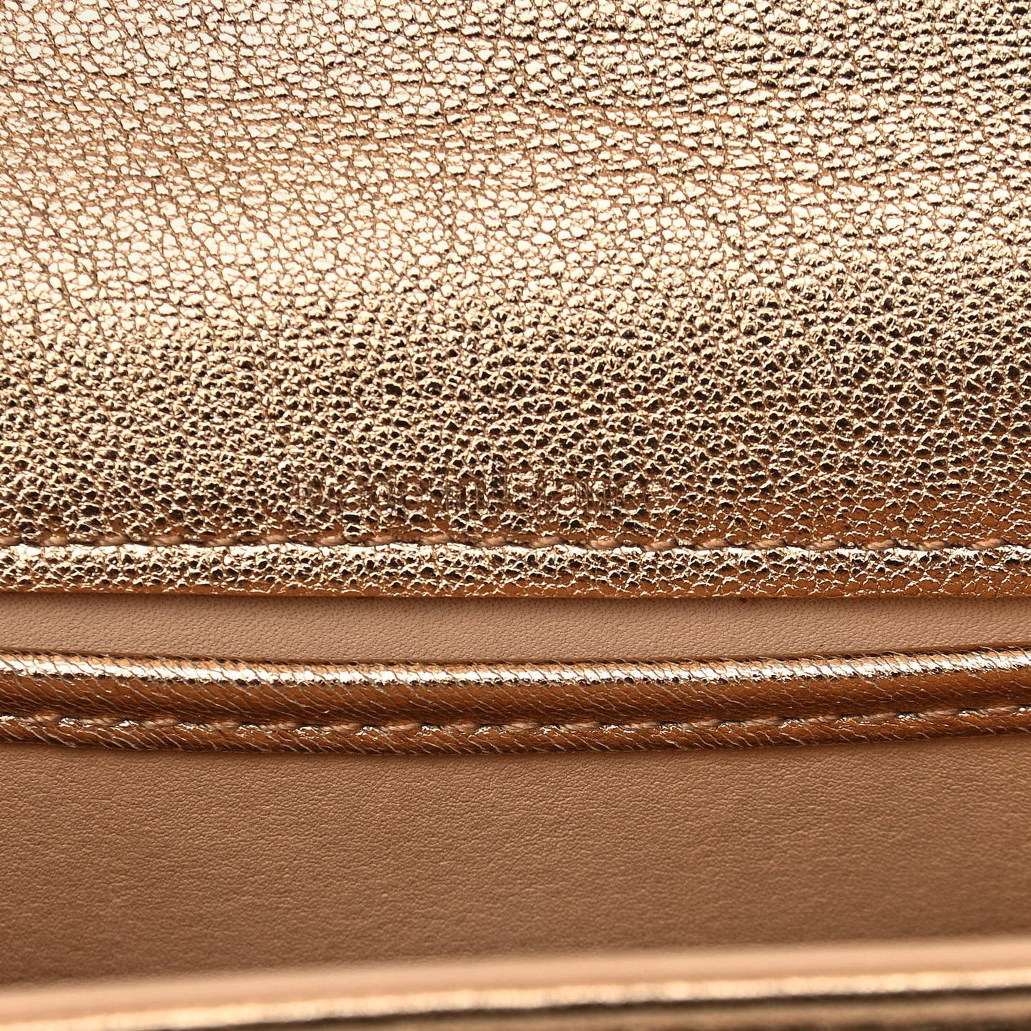 Metallic Calfskin Micro Tempete Satchel Or Rose
