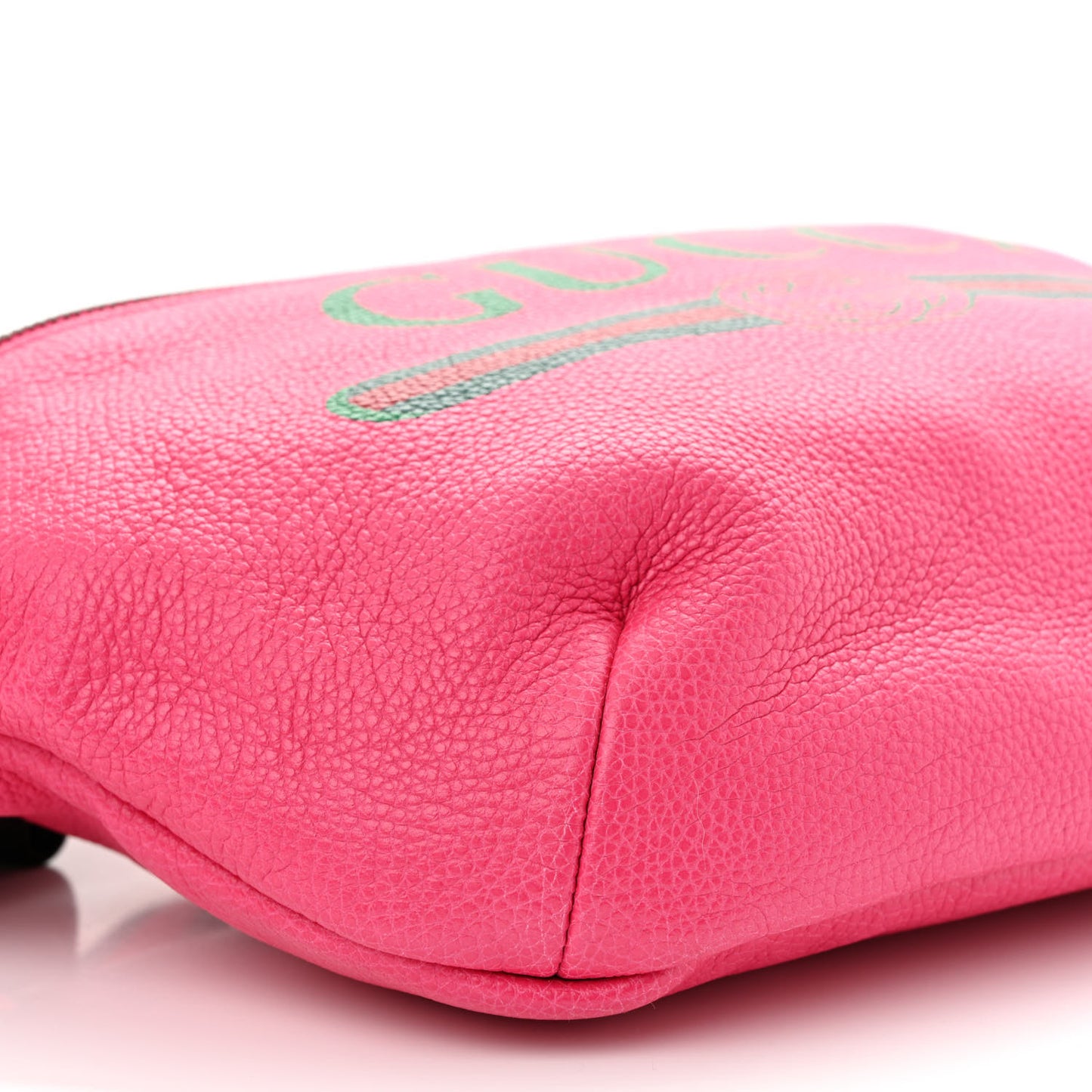 Grained Calfskin Logo Belt Bag Pink