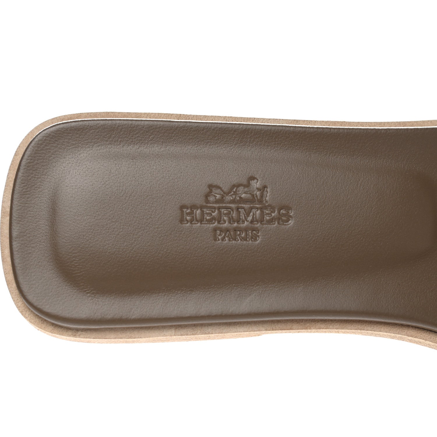 Hermes Epsom Oran Sandals 38.5 Etoupe 6 of 9