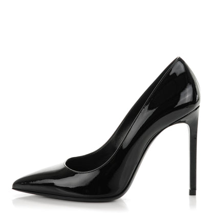Saint Laurent Patent Classic Paris 105 Escarpin Pumps 39 Black 1 of 8