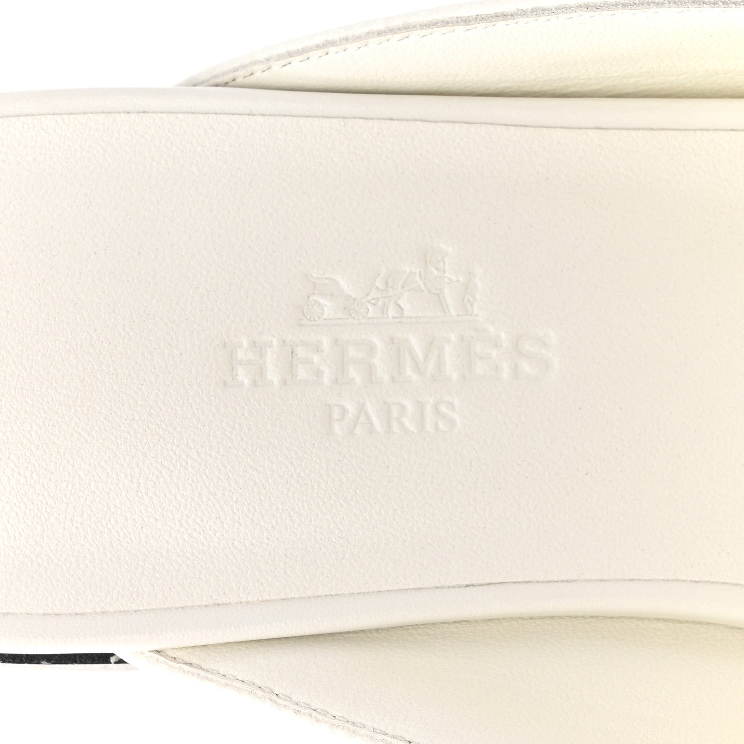 Hermes Calfskin Womens Groupie Mules 35.5 White 7 of 10