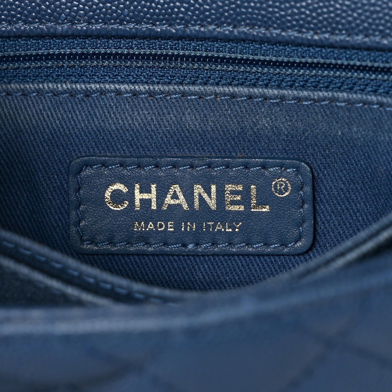 Chanel Caviar Quilted Mini Coco Handle Flap Blue 6 of 14