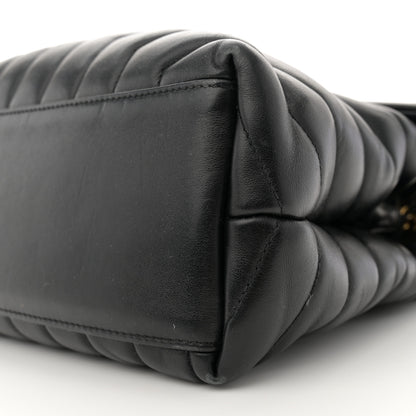 Saint Laurent Calfskin Y Quilted Monogram Medium Loulou Chain Satchel Black 10 of 13