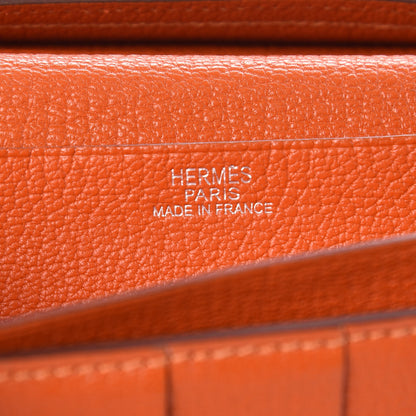 Hermes Chevre Mysore Bearn Gusset Wallet Feu 6 of 9