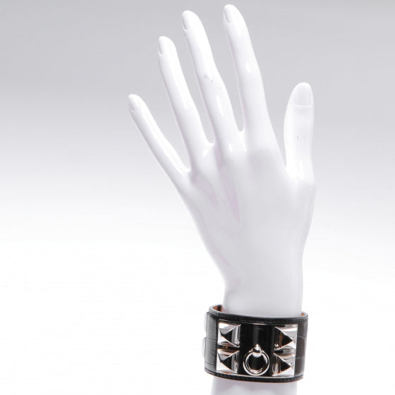 Hermes Alligator Collier De Chien CDC Bracelet Black 2 of 6