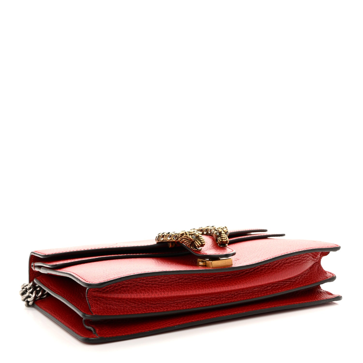 Gucci Dollar Calfskin Swarovski Crystal Small Dionysus Shoulder Bag Hibiscus Red 4 of 16