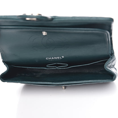 Chanel Lambskin Quilted Medium Double Flap Dark Green 5 of 16