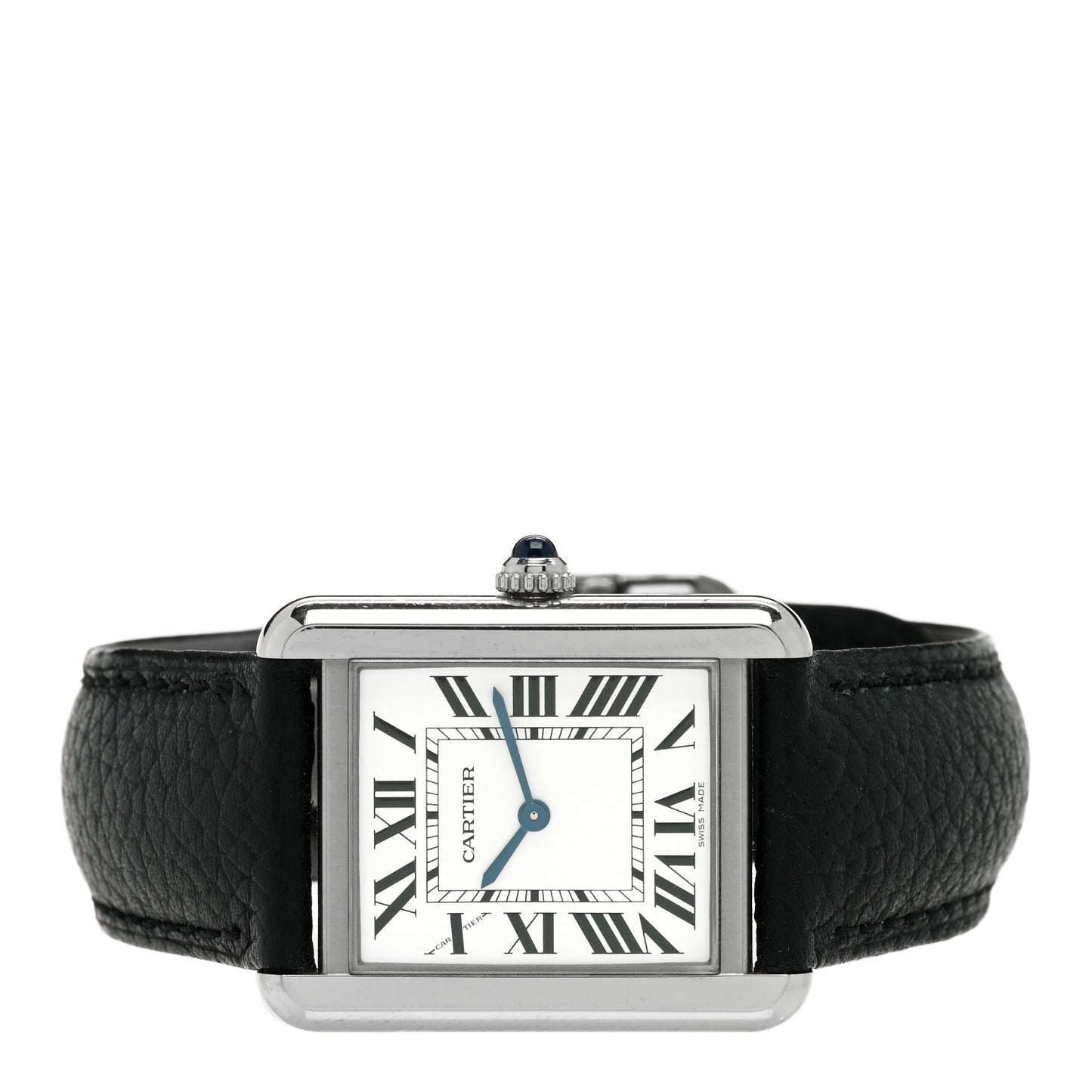 Stainless Steel Calfskin 24mm Tank Solo Quartz Watch