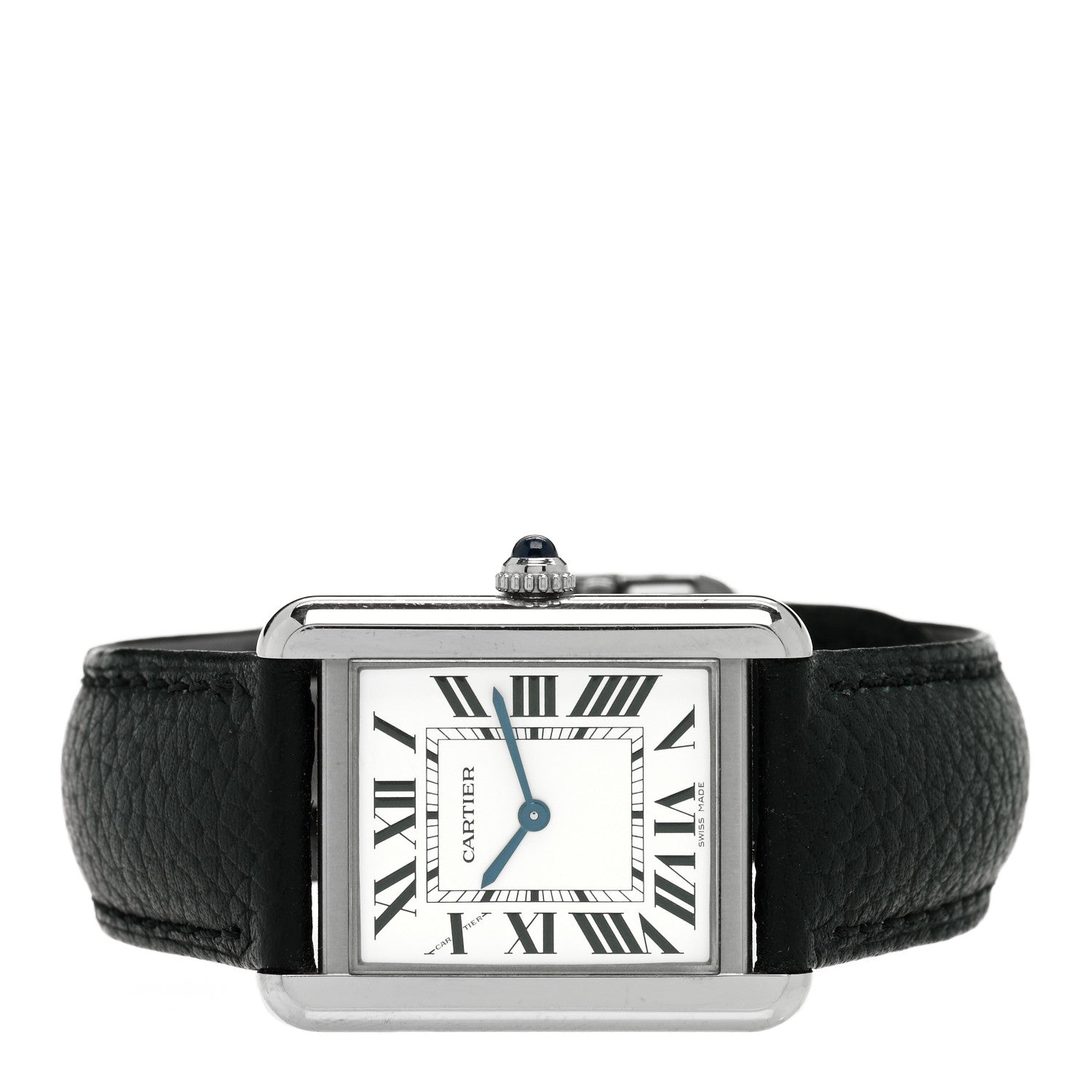 Cartier Stainless Steel Calfskin 24mm Tank Solo Quartz Watch 2 of 5