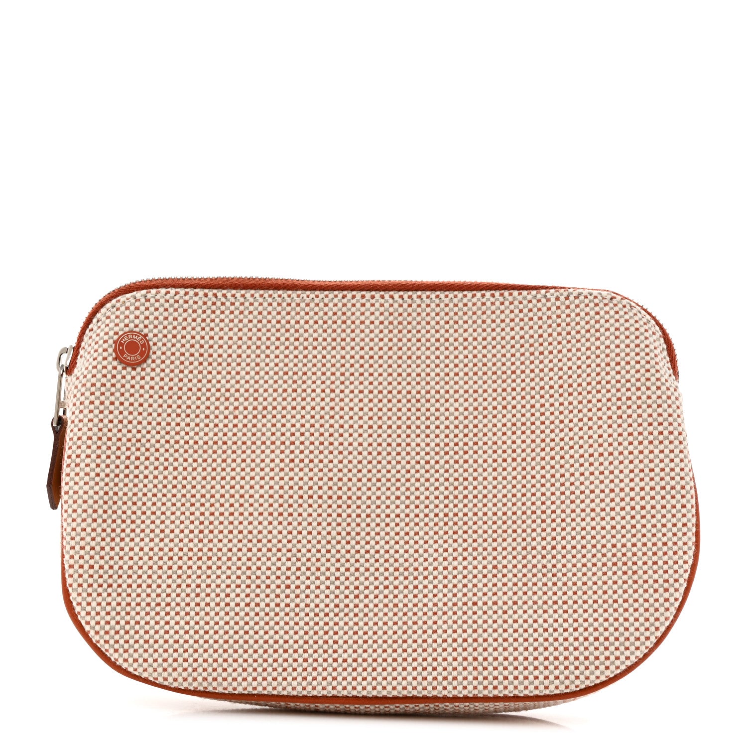 Hermes Tricolor Canvas Echappee Case Cognac 1 of 6