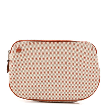 Hermes Tricolor Canvas Echappee Case Cognac 1 of 6