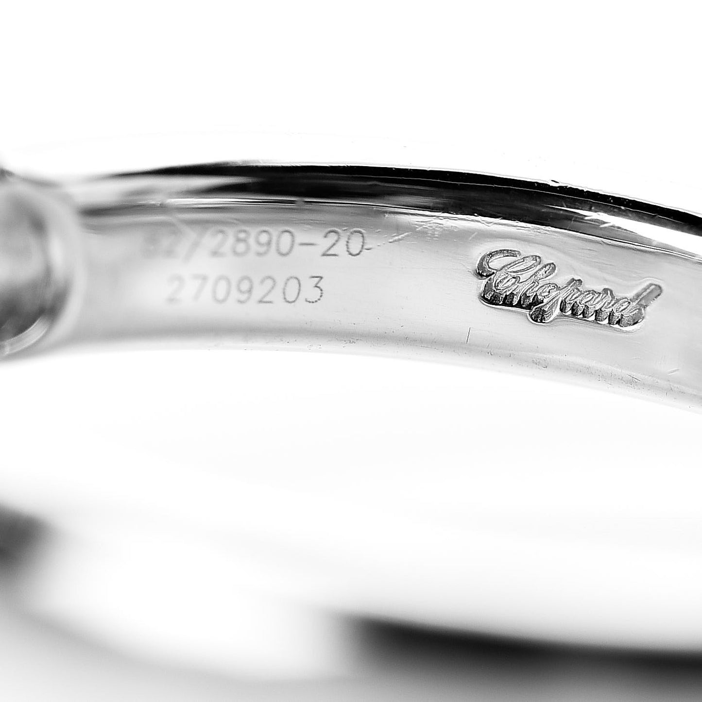 18K White Gold Diamond Happy Diamonds Heart Ring 50 5.25