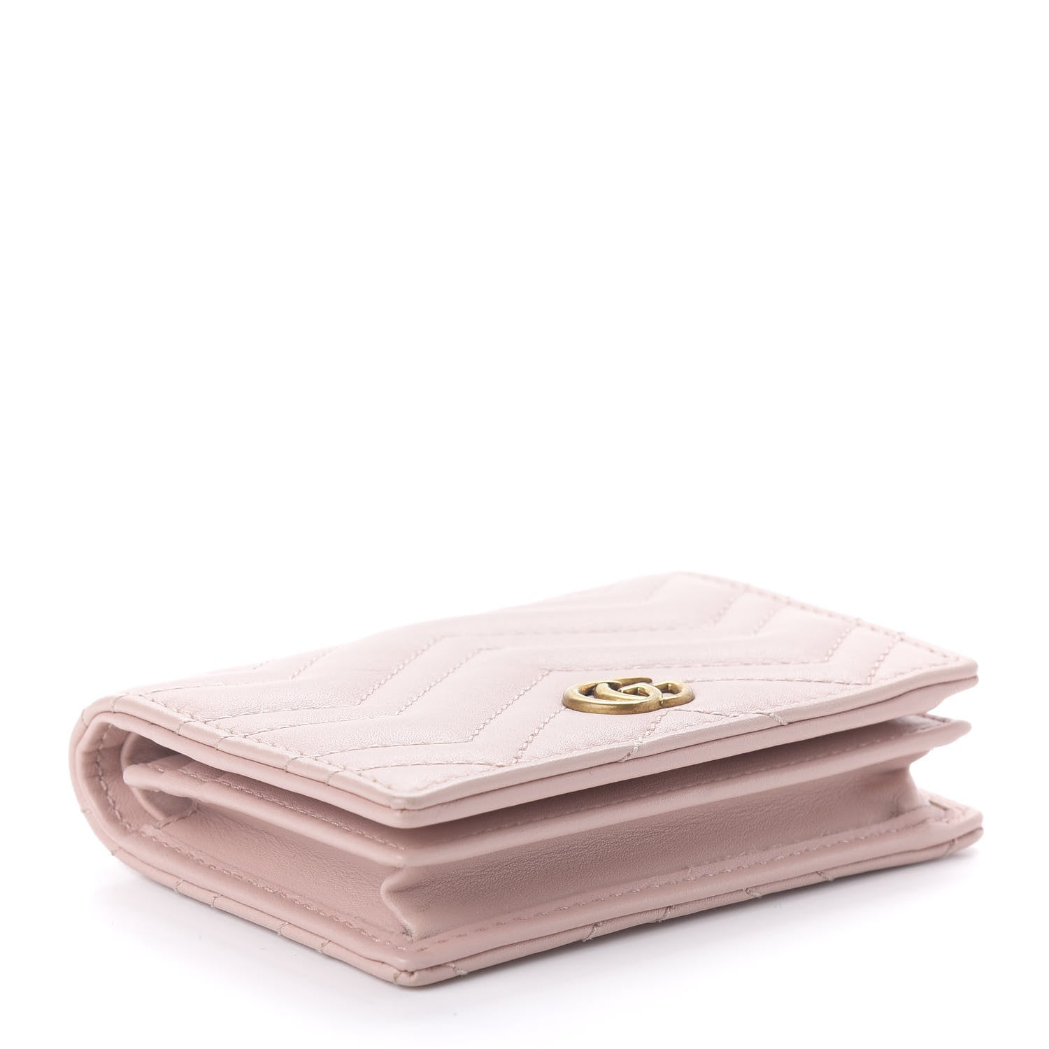 Gucci Calfskin Matelasse GG Marmont Card Case Perfect Pink 4 of 10