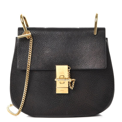 Chloe Grained Lambskin Drew Shoulder Bag Black 1 of 8