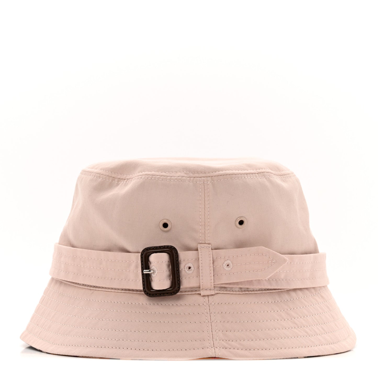 Cotton Gabardine Burberry Check Belted Heritage Bucket Hat M Sugar Pink