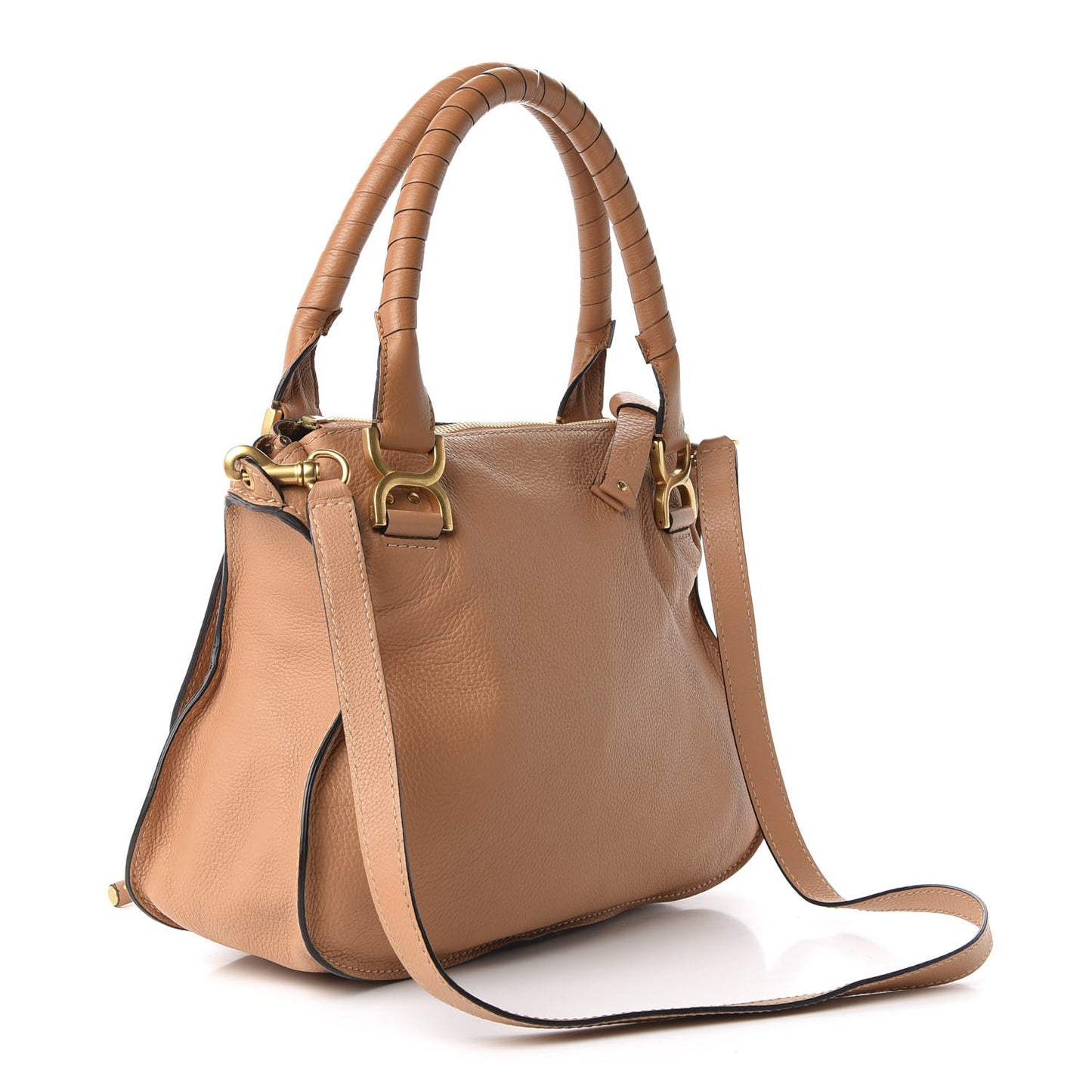 Calfskin Medium Marcie Satchel Tan