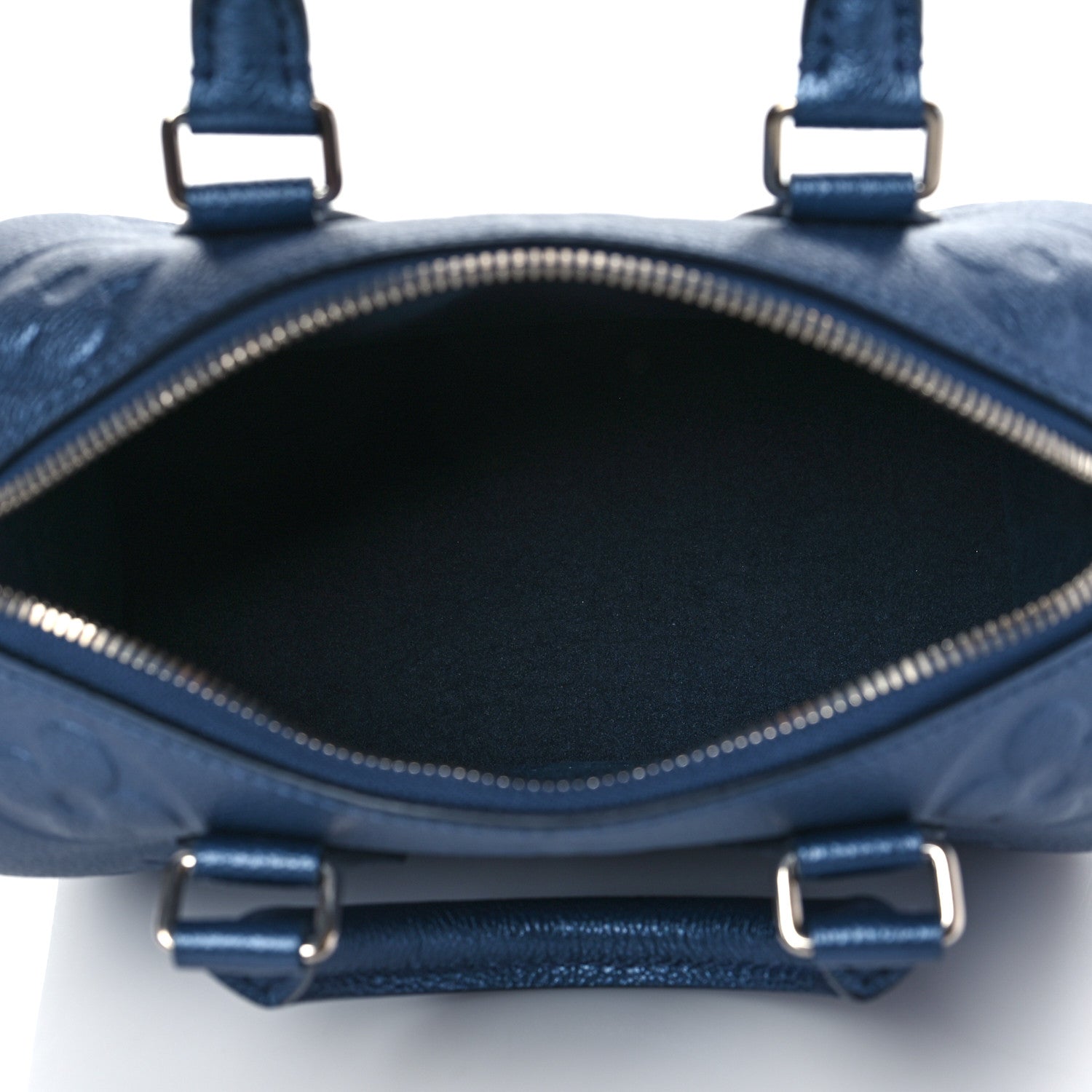 Louis Vuitton Metallic Empreinte Monogram Giant Speedy Bandouliere 20 Navy Nacre 5 of 10