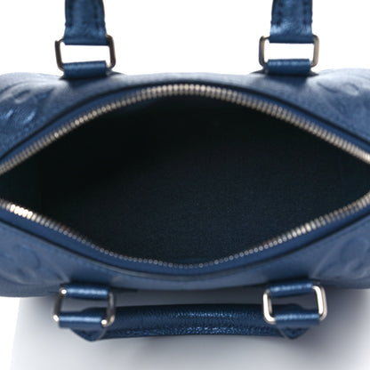 Louis Vuitton Metallic Empreinte Monogram Giant Speedy Bandouliere 20 Navy Nacre 5 of 10