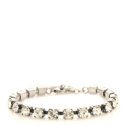 Saint Laurent Crystal Link Bracelet Silver 1 of 4