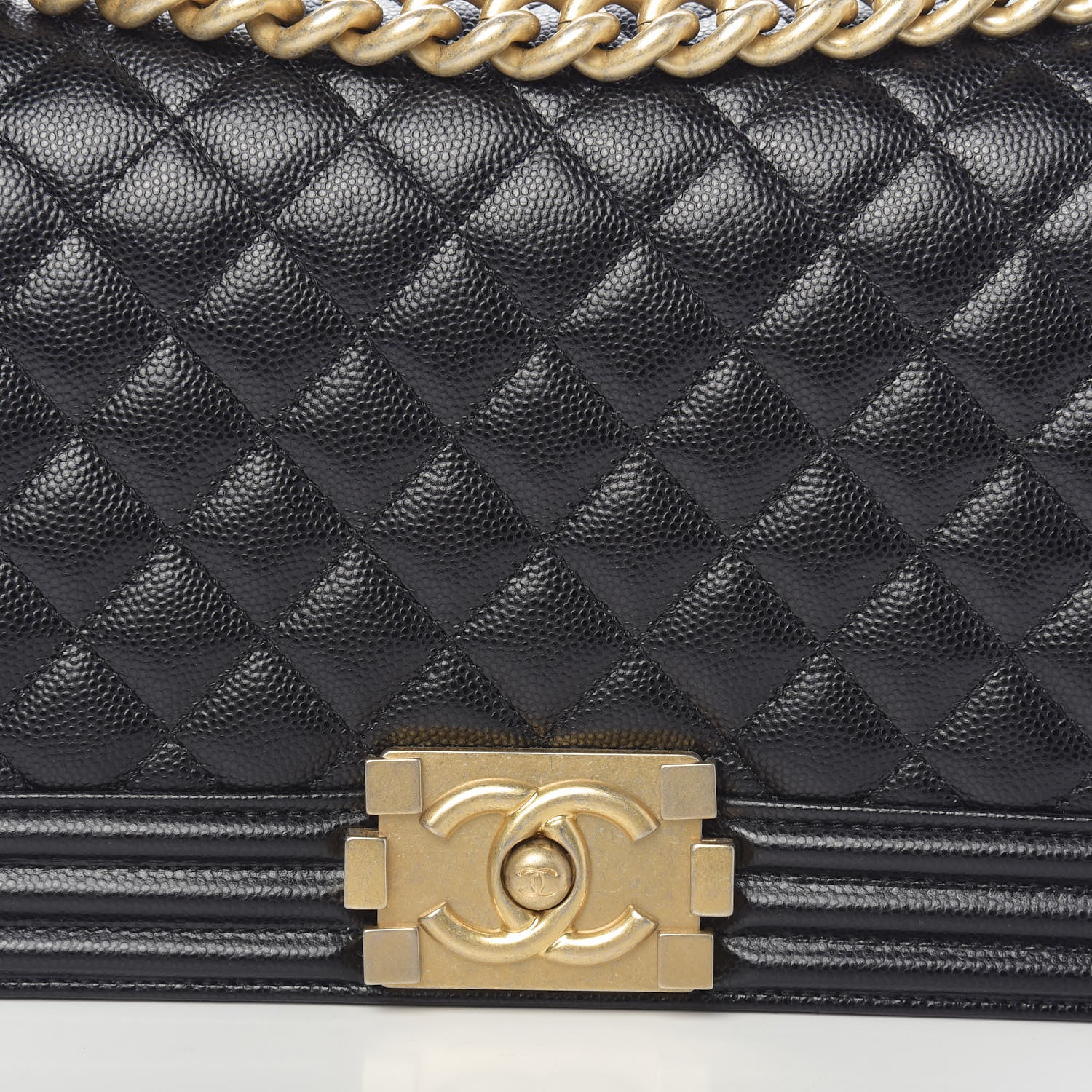 Chanel Caviar Quilted Medium Boy Flap Black 10 of 11