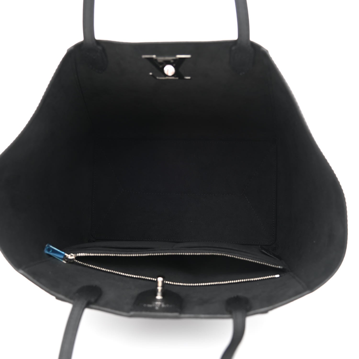 Louis Vuitton Calfskin Lockme Cabas Black Black 5 of 11