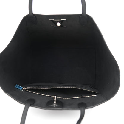 Louis Vuitton Calfskin Lockme Cabas Black Black 5 of 11
