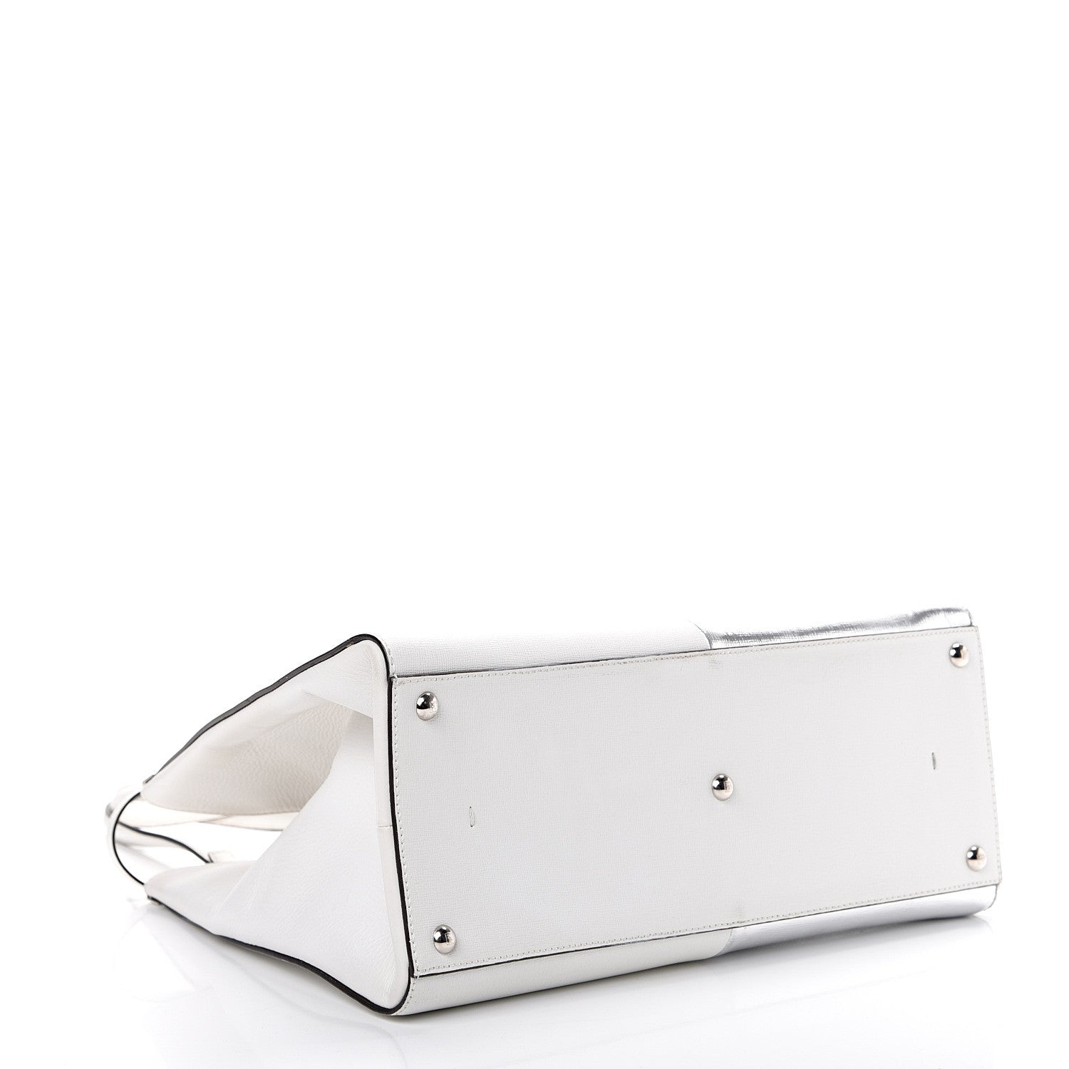 Fendi Vitello Elite Bi-Color Large 3Jours Tote Argento White 3 of 16