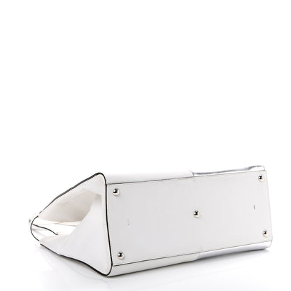 Fendi Vitello Elite Bi-Color Large 3Jours Tote Argento White 3 of 16