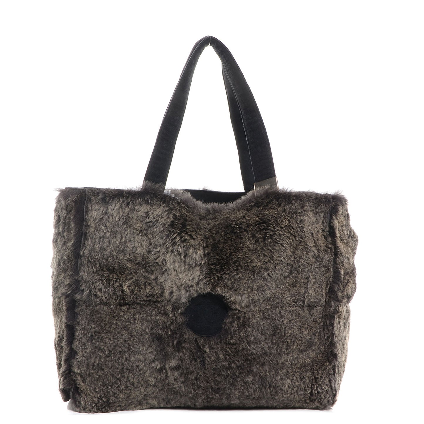 Lapin Rabbit Fur Tote w Cosmetic Pouch