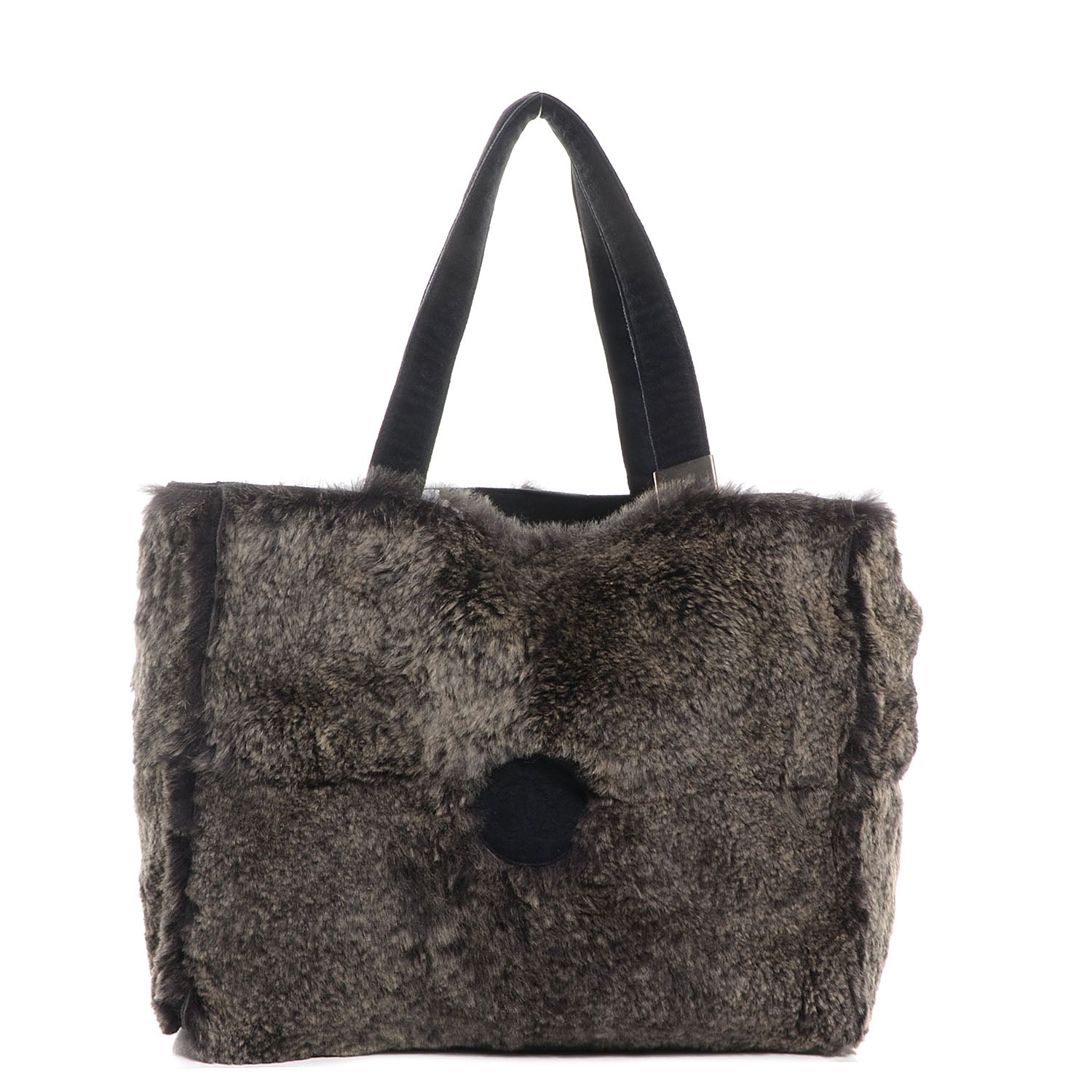 Chanel Lapin Rabbit Fur Tote w Cosmetic Pouch 1 of 8