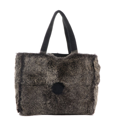 Chanel Lapin Rabbit Fur Tote w Cosmetic Pouch 1 of 8