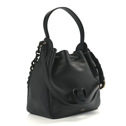 Versace Grained Calfskin La Medusa Bucket Bag Black 3 of 13