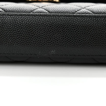 Chanel Caviar Quilted Chain Match Top Handle Phone Holder With Chain Black 15 of 15
