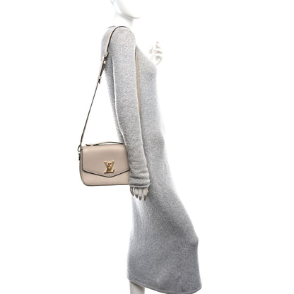 Louis Vuitton Grained Calfskin Lockme Oxford Greige 2 of 10