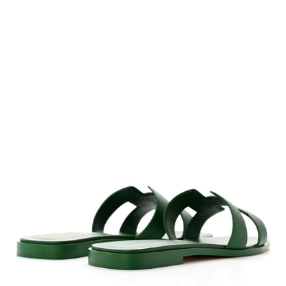 Hermes Epsom Oran Sandals 38.5 Vert Cactus 4 of 9