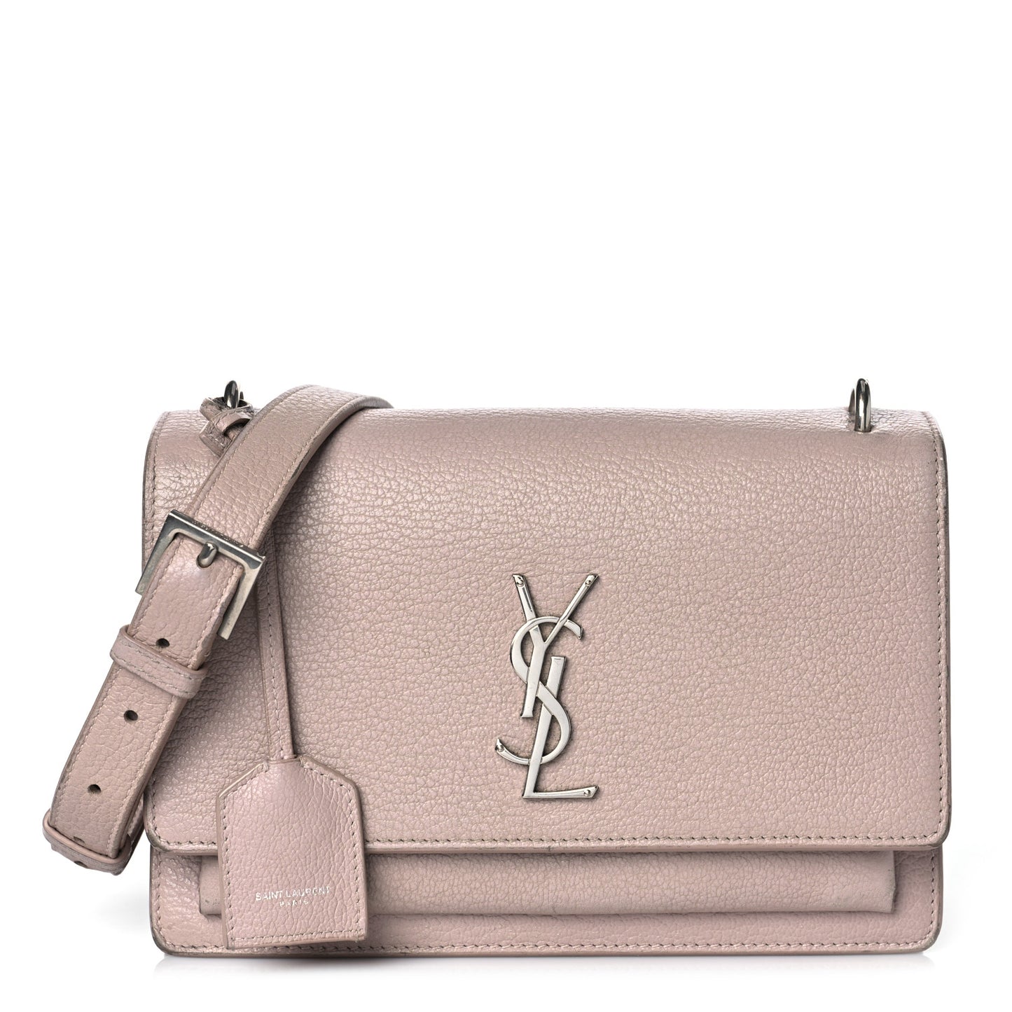 Grained Calfskin Medium Monogram Marble Pink