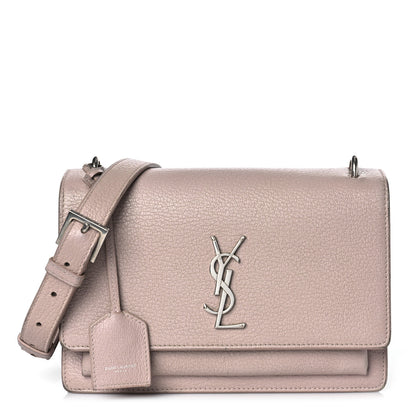 Saint Laurent Grained Calfskin Medium Monogram Marble Pink 1 of 23