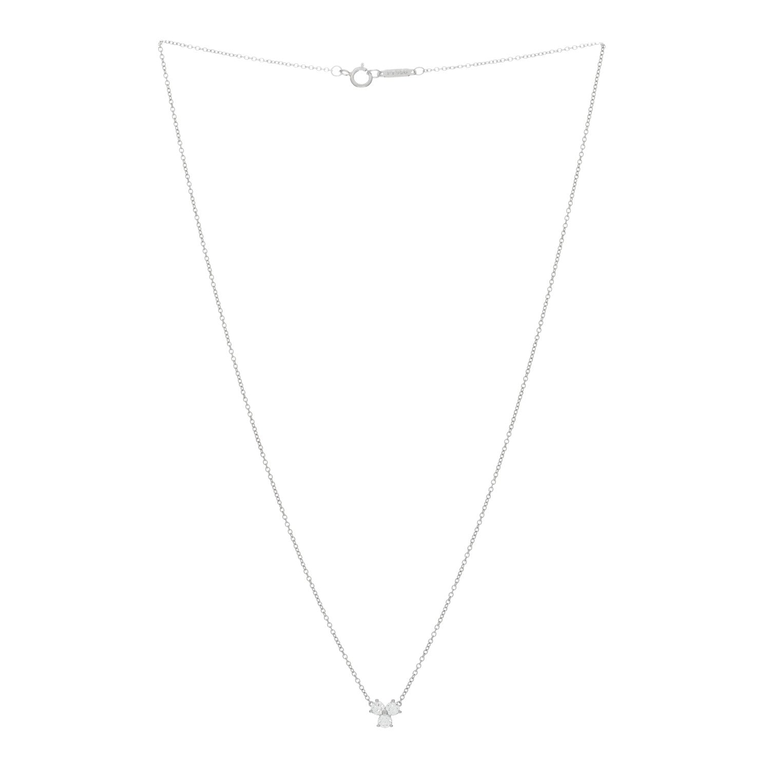 Tiffany Platinum Diamond .30ctw Aria Pendant Necklace 2 of 4