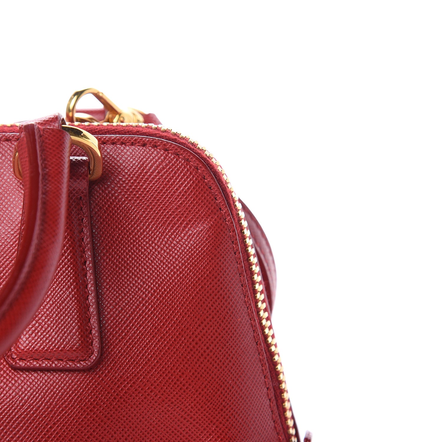 Prada Saffiano Lux Mini Promenade Tote Fuoco 10 of 10