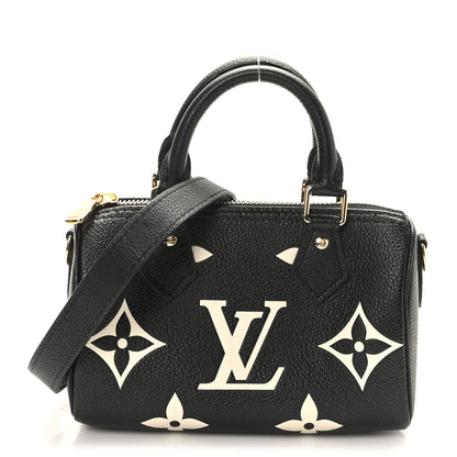 Louis Vuitton Empreinte Monogram Giant Nano Speedy Black Beige 1 of 9
