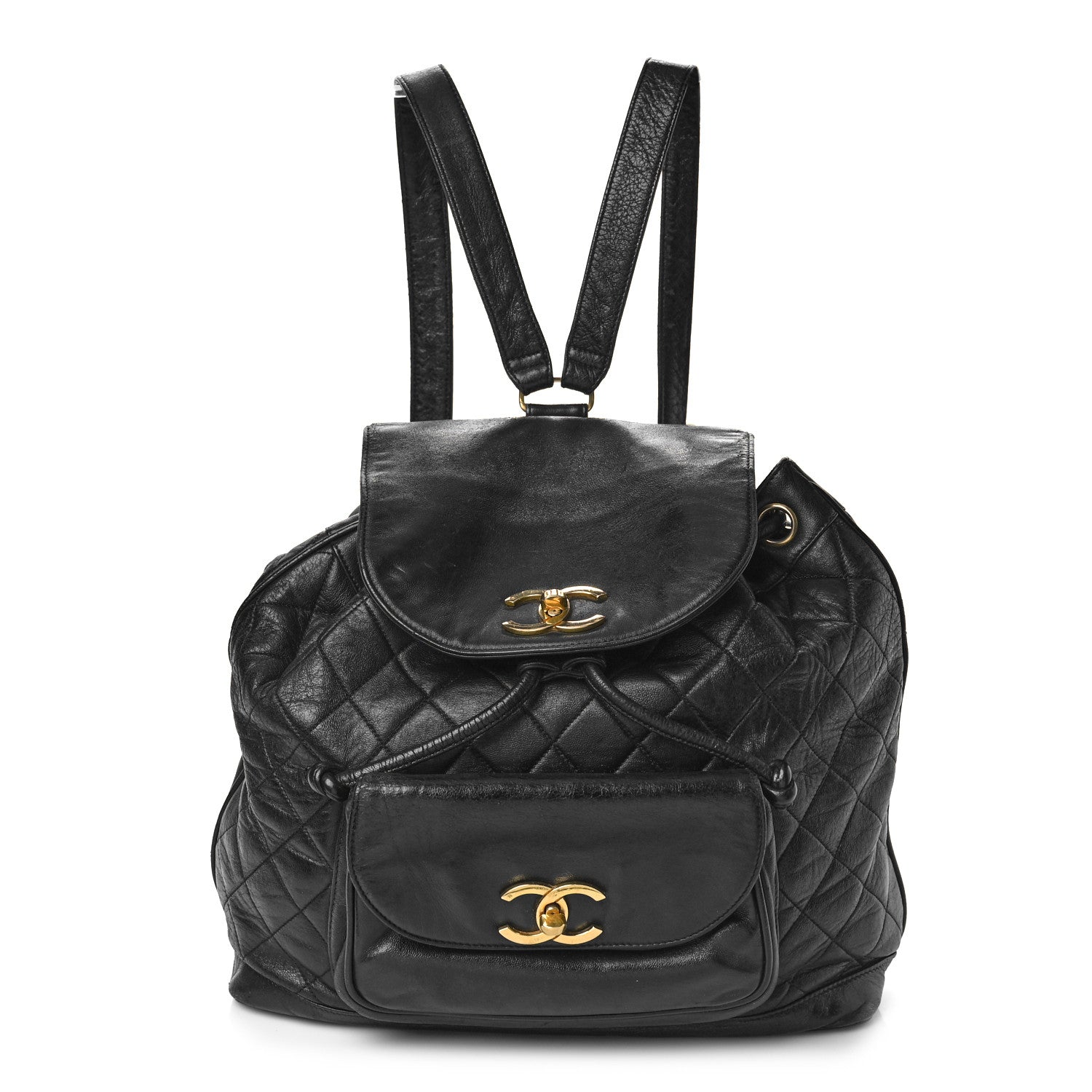 Chanel Lambskin Quilted Backpack Black 1 of 11