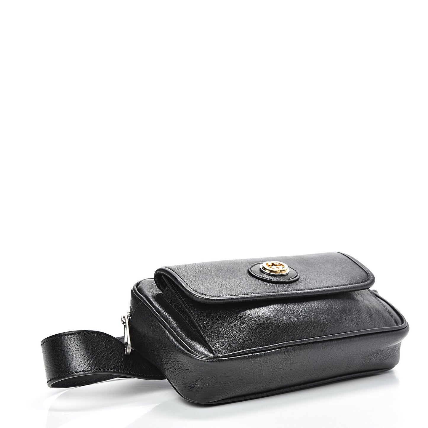 Fluffy Calfskin Morpheus Belt Bag 85 34 Black