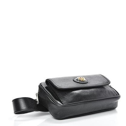 Gucci Fluffy Calfskin Morpheus Belt Bag 85 34 Black 3 of 10