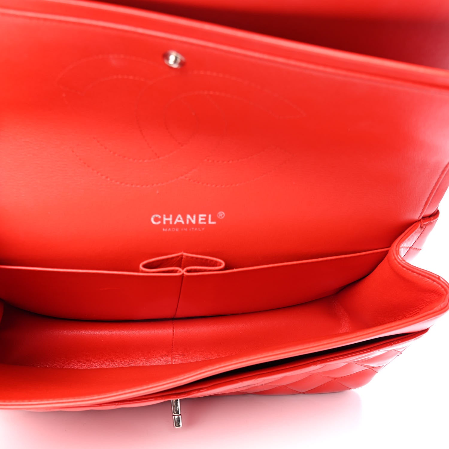 Chanel Patent Quilted Jumbo Double Flap Red 4 of 5