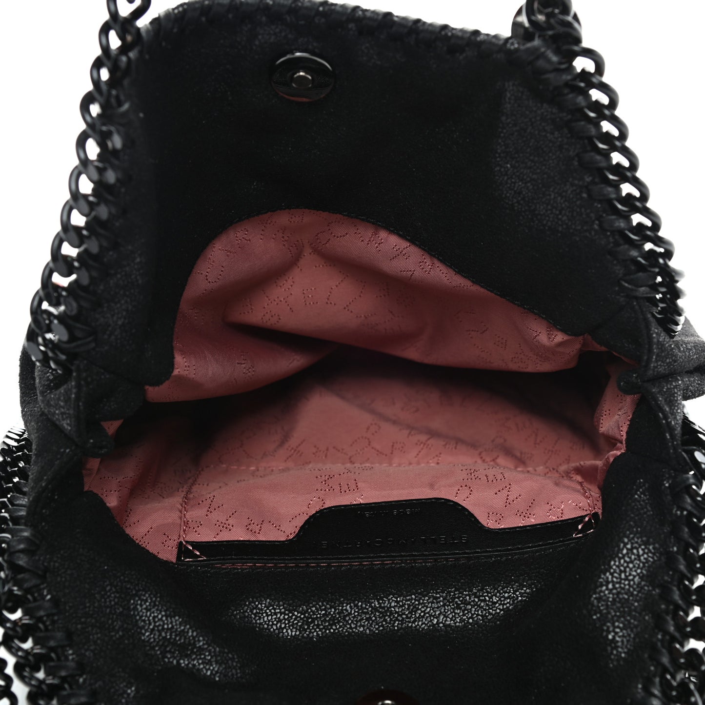 Shaggy Deer Mini Falabella Fold Over Tote Black
